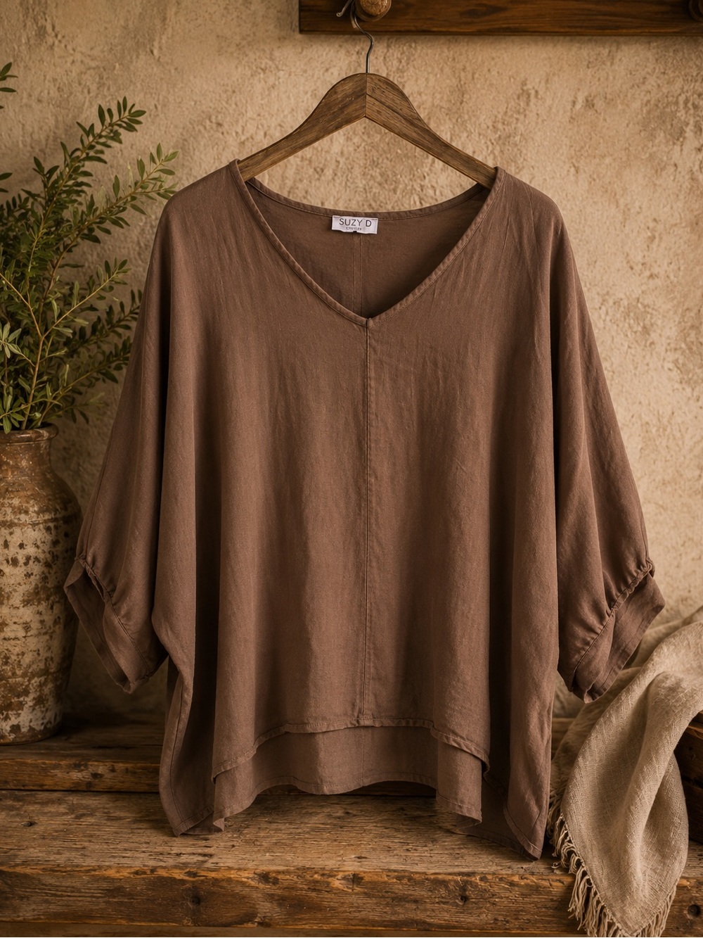 Suzy D London Art Remi Blouse‎ Size Medium/Large Relaxed Fit Top